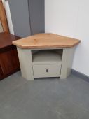Rustic Corner TV Unit with Drawer